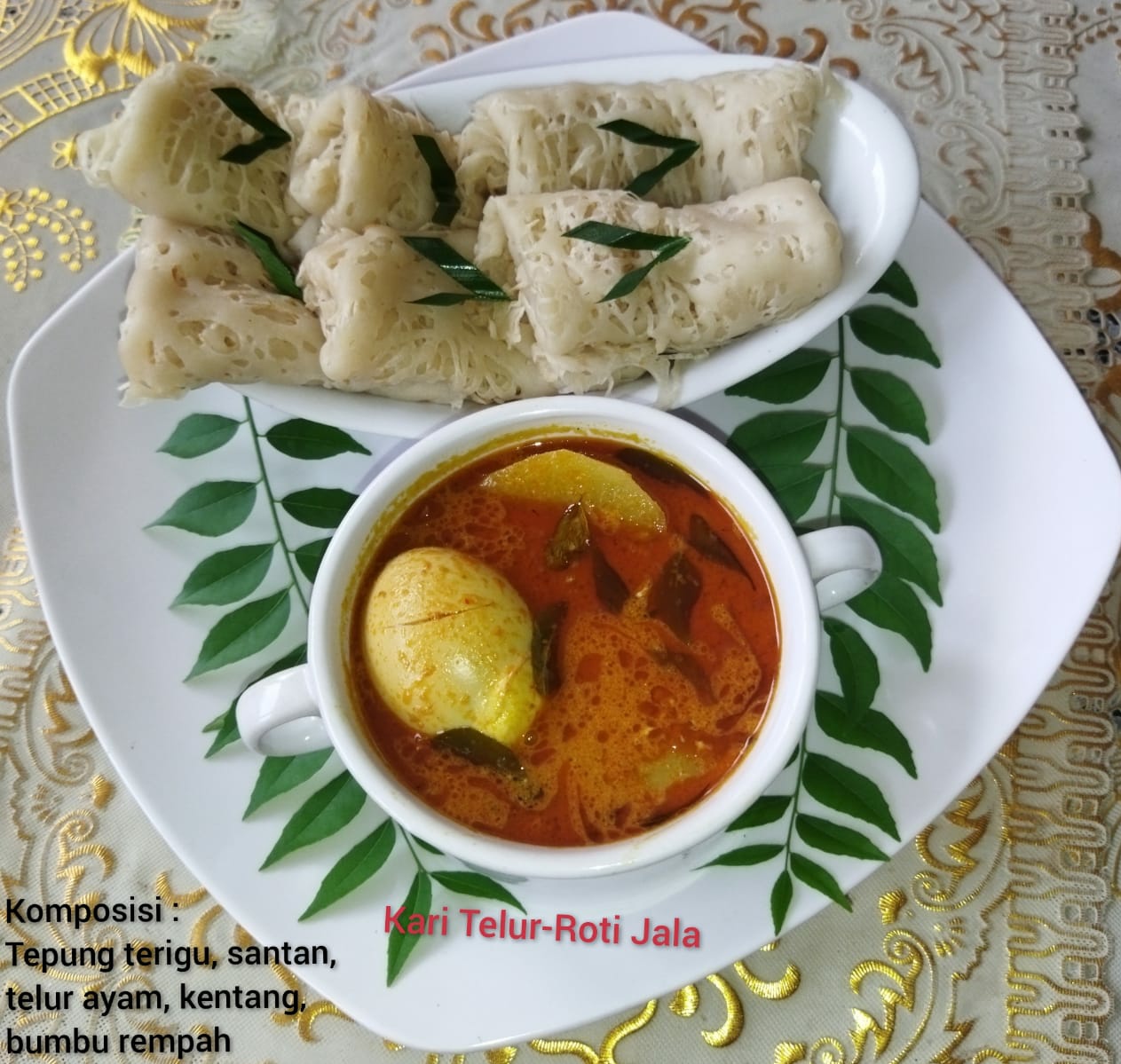 Roti Jala Kari Telur